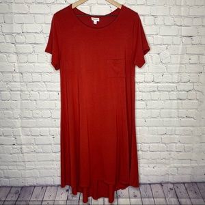 Lularoe Carly dress dark orange
